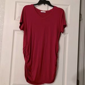 WOMEN’S RED MATERNITY TOP : SIZE LARGE